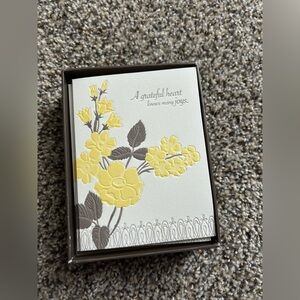 American Greetings Fine Stationery Collection with Yellow Floral Design